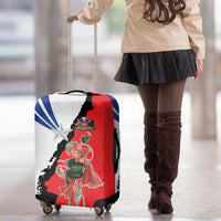 Chile Lapageria Rosea Luggage Cover With Flag Color - Wonder Print Shop