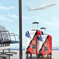 Chile Lapageria Rosea Luggage Cover With Flag Color - Wonder Print Shop