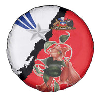 Chile Lapageria Rosea Spare Tire Cover With Flag Color - Wonder Print Shop