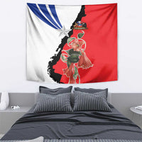 Chile Lapageria Rosea Tapestry With Flag Color - Wonder Print Shop