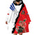 Chile Lapageria Rosea Wearable Blanket Hoodie With Flag Color - Wonder Print Shop