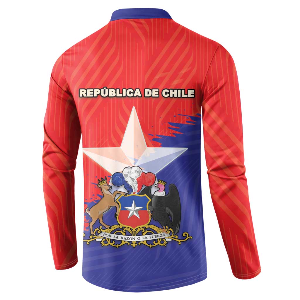 Chile Coat Of Arms Button Sweatshirt With Flag Style - Wonder Print Shop