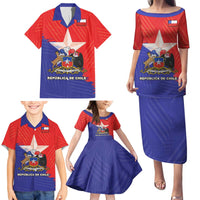 Chile Coat Of Arms Family Matching Puletasi and Hawaiian Shirt With Flag Style - Wonder Print Shop