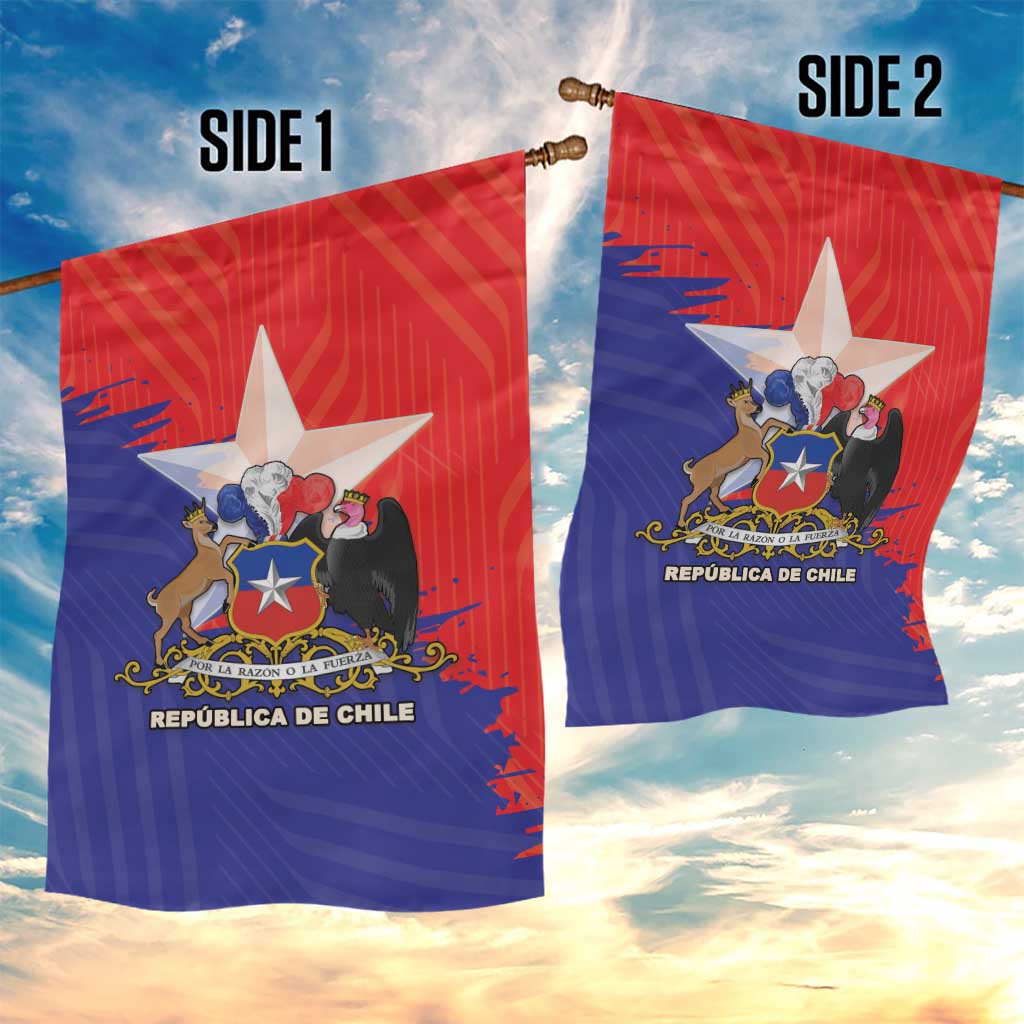 Chile Coat Of Arms Garden Flag With Flag Style - Wonder Print Shop