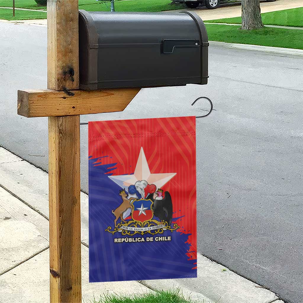 Chile Coat Of Arms Garden Flag With Flag Style - Wonder Print Shop