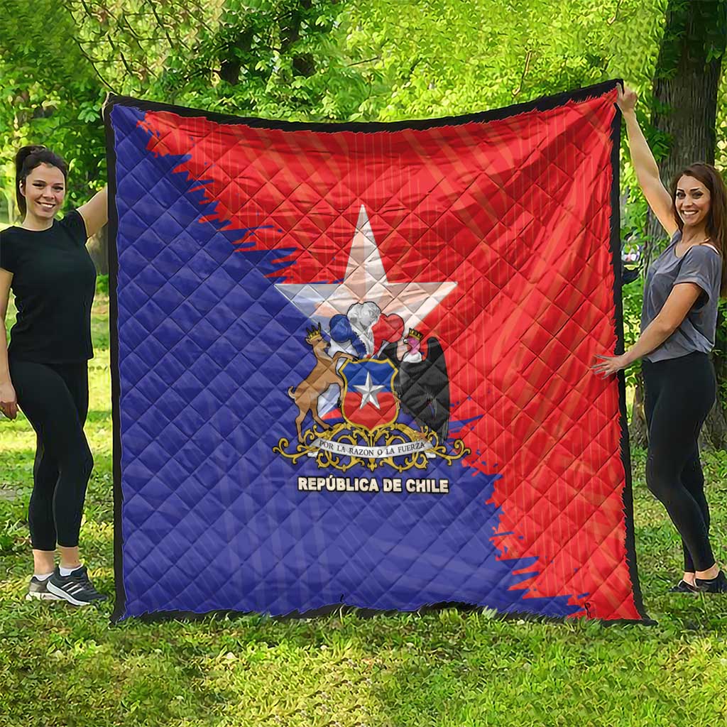 Chile Coat Of Arms Quilt With Flag Style - Wonder Print Shop