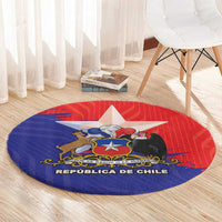 Chile Coat Of Arms Round Carpet With Flag Style