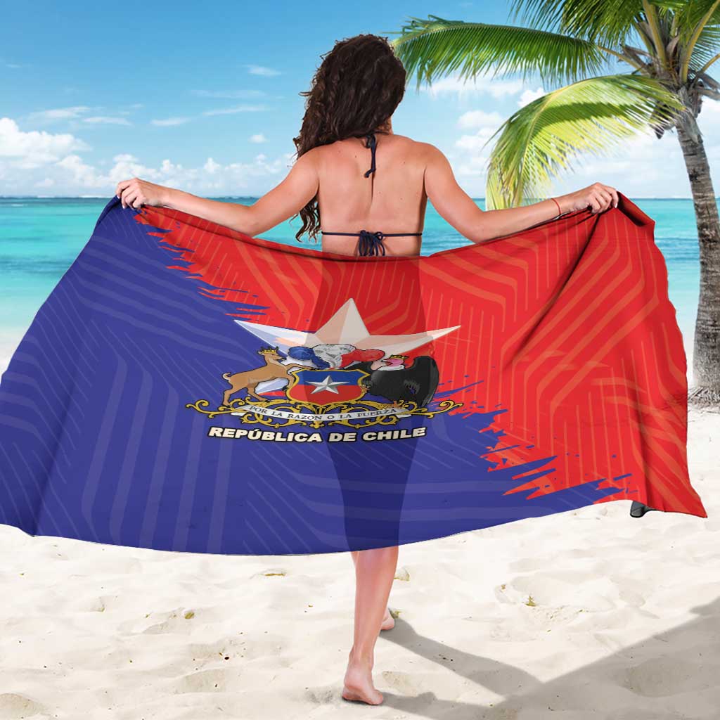 Chile Coat Of Arms Sarong With Flag Style - Wonder Print Shop