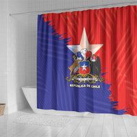 Chile Coat Of Arms Shower Curtain With Flag Style