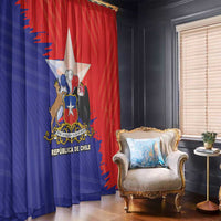 Chile Coat Of Arms Window Curtain With Flag Style - Wonder Print Shop