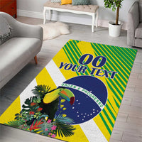 Custom Brazil Independence Day Area Rug Toco Toucan Ordem e Progresso - Wonder Print Shop