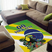 Custom Brazil Independence Day Area Rug Toco Toucan Ordem e Progresso - Wonder Print Shop