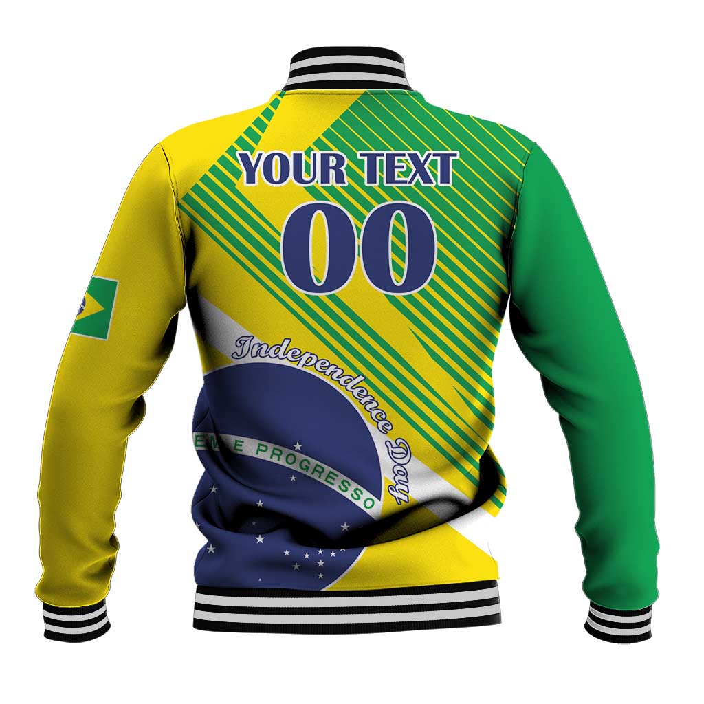 Custom Brazil Independence Day Baseball Jacket Toco Toucan Ordem e Progresso - Wonder Print Shop