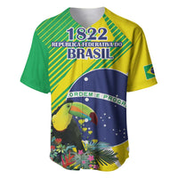 Custom Brazil Independence Day Baseball Jersey Toco Toucan Ordem e Progresso - Wonder Print Shop