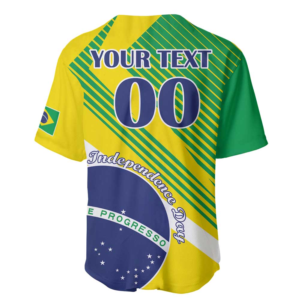 Custom Brazil Independence Day Baseball Jersey Toco Toucan Ordem e Progresso - Wonder Print Shop