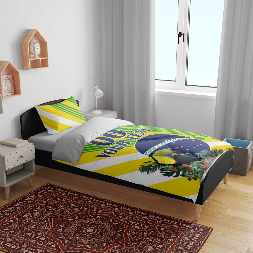 Custom Brazil Independence Day Bedding Set Toco Toucan Ordem e Progresso - Wonder Print Shop
