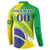 Custom Brazil Independence Day Button Sweatshirt Toco Toucan Ordem e Progresso - Wonder Print Shop