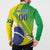 Custom Brazil Independence Day Button Sweatshirt Toco Toucan Ordem e Progresso - Wonder Print Shop