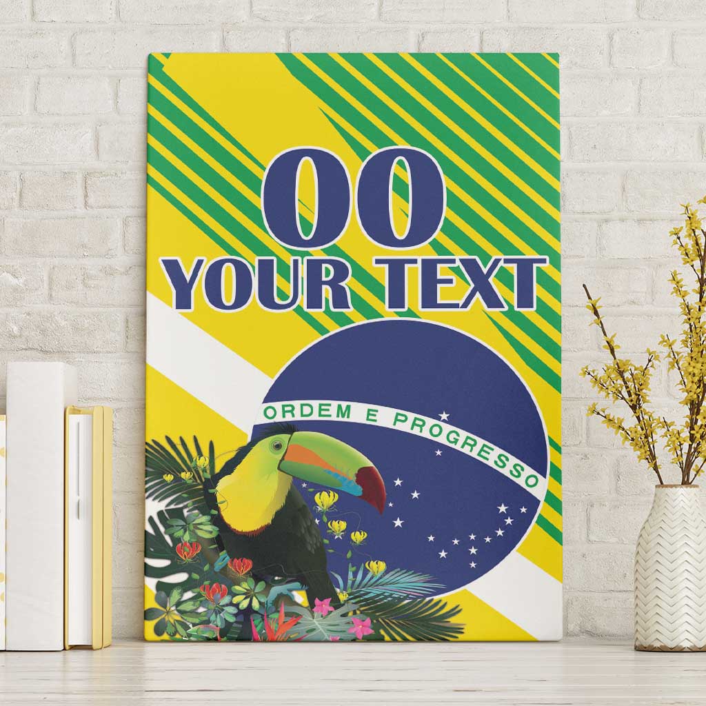 Custom Brazil Independence Day Canvas Wall Art Toco Toucan Ordem e Progresso - Wonder Print Shop