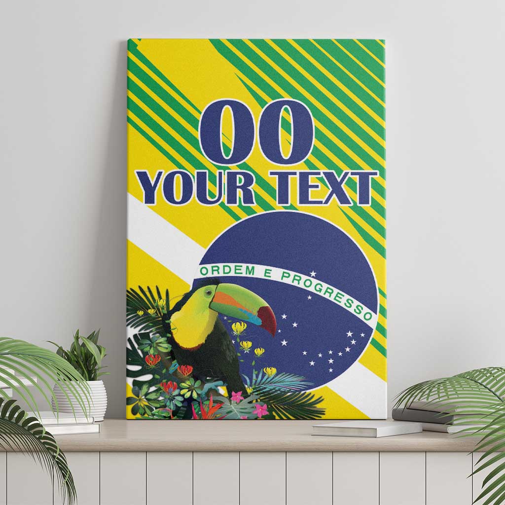 Custom Brazil Independence Day Canvas Wall Art Toco Toucan Ordem e Progresso - Wonder Print Shop