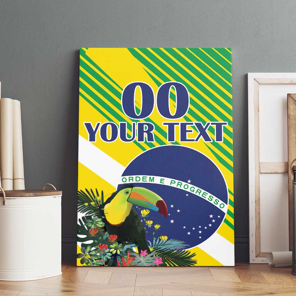 Custom Brazil Independence Day Canvas Wall Art Toco Toucan Ordem e Progresso - Wonder Print Shop