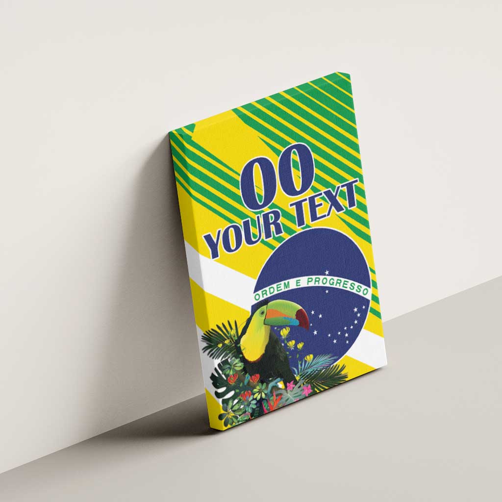 Custom Brazil Independence Day Canvas Wall Art Toco Toucan Ordem e Progresso - Wonder Print Shop