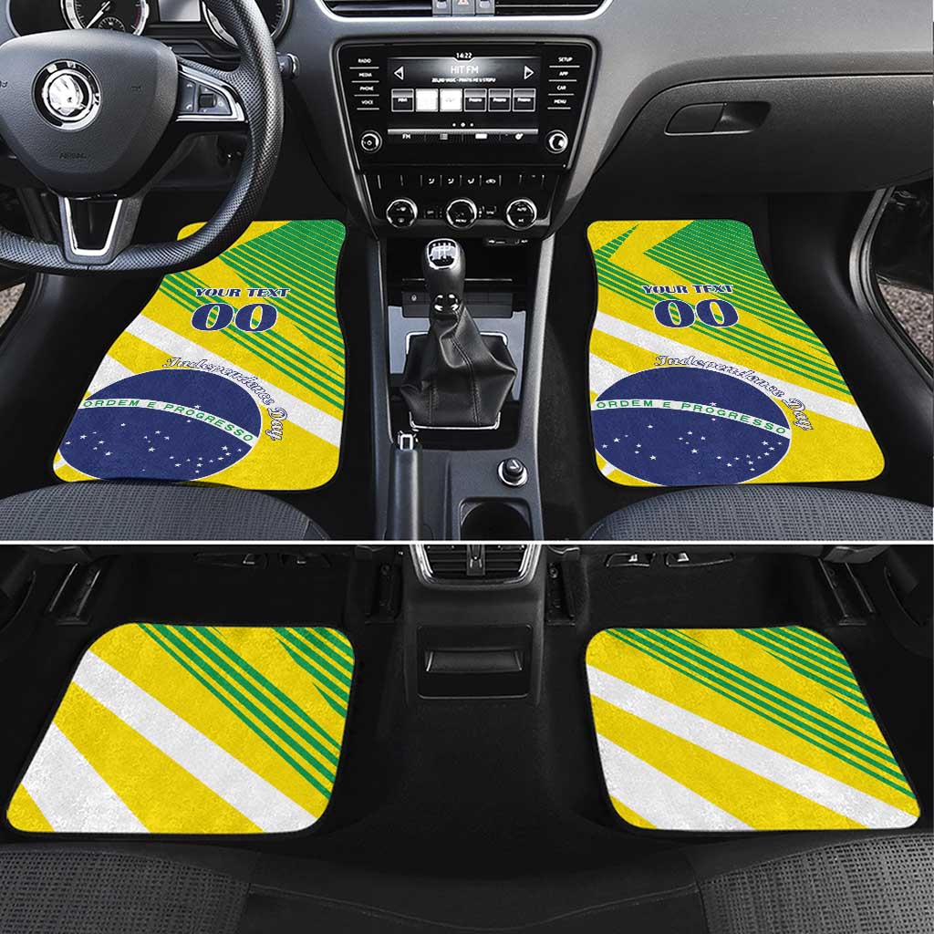 Custom Brazil Independence Day Car Mats Toco Toucan Ordem e Progresso - Wonder Print Shop