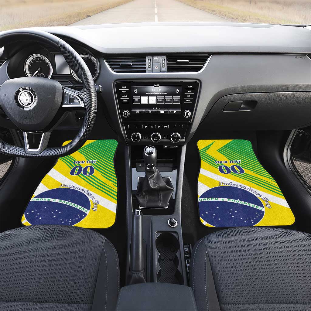Custom Brazil Independence Day Car Mats Toco Toucan Ordem e Progresso - Wonder Print Shop