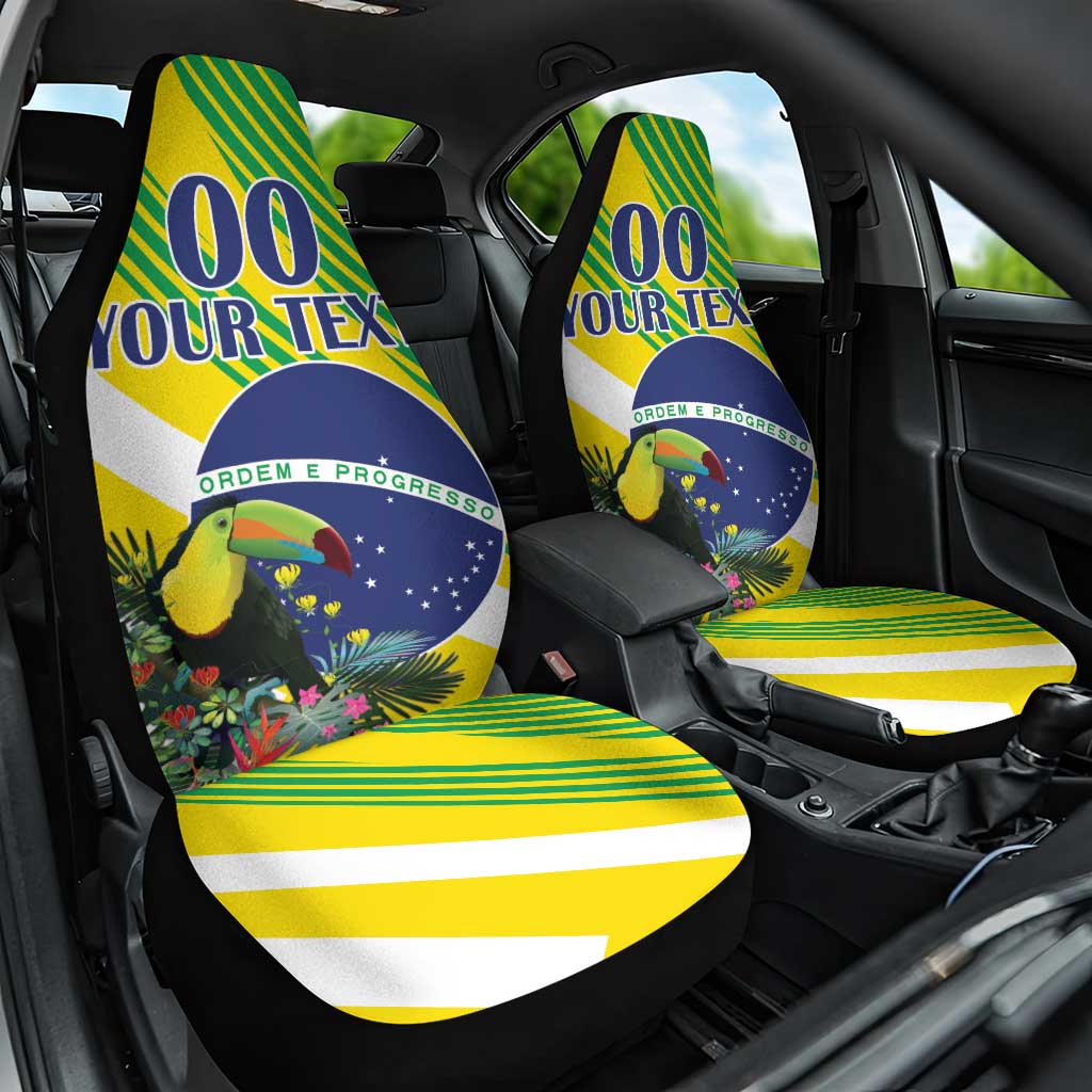 Custom Brazil Independence Day Car Seat Cover Toco Toucan Ordem e Progresso - Wonder Print Shop