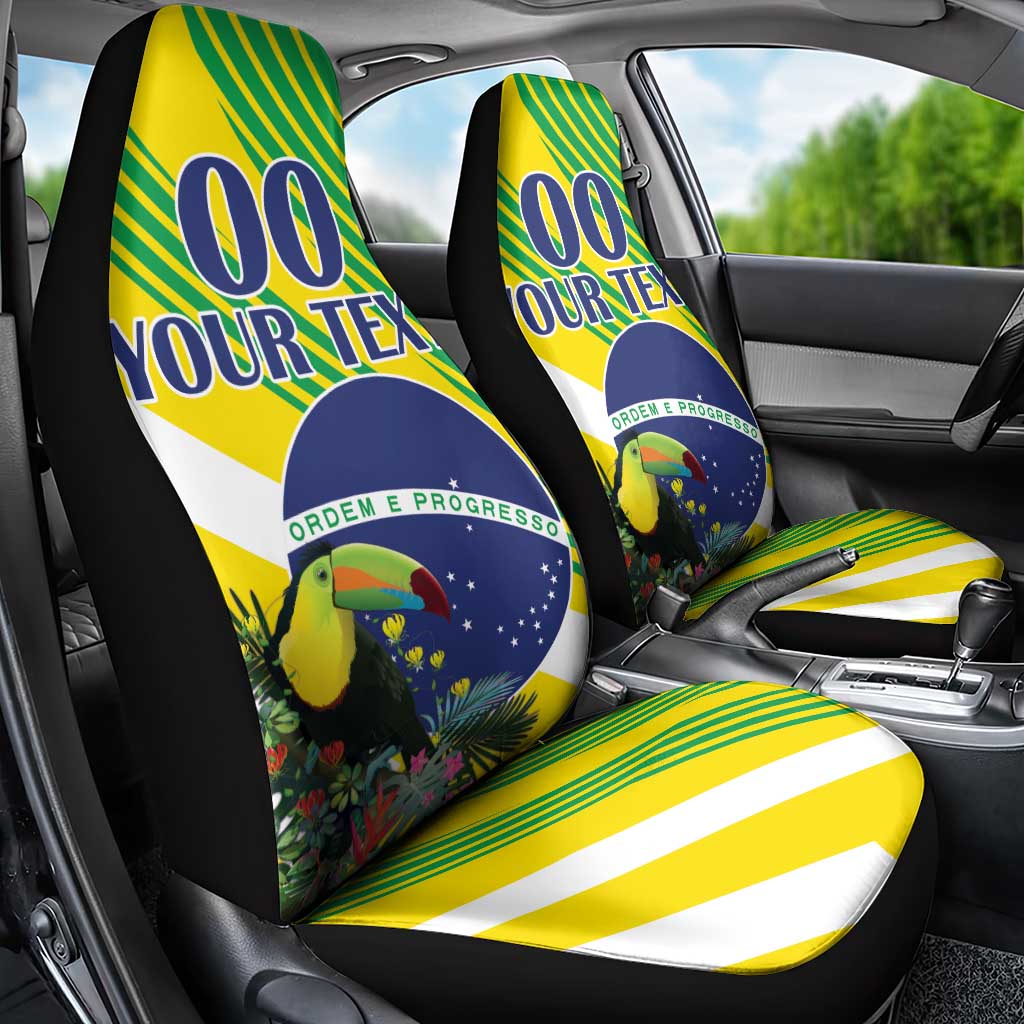 Custom Brazil Independence Day Car Seat Cover Toco Toucan Ordem e Progresso - Wonder Print Shop