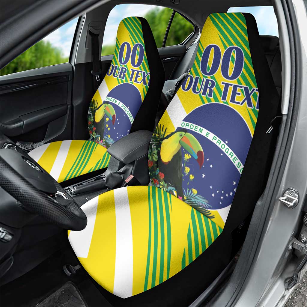 Custom Brazil Independence Day Car Seat Cover Toco Toucan Ordem e Progresso - Wonder Print Shop