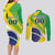 Custom Brazil Independence Day Couples Matching Long Sleeve Bodycon Dress and Long Sleeve Button Shirt Toco Toucan Ordem e Progresso - Wonder Print Shop