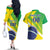 Custom Brazil Independence Day Couples Matching Off The Shoulder Long Sleeve Dress and Hawaiian Shirt Toco Toucan Ordem e Progresso - Wonder Print Shop