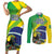 Custom Brazil Independence Day Couples Matching Short Sleeve Bodycon Dress and Long Sleeve Button Shirt Toco Toucan Ordem e Progresso - Wonder Print Shop