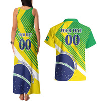 Custom Brazil Independence Day Couples Matching Tank Maxi Dress and Hawaiian Shirt Toco Toucan Ordem e Progresso - Wonder Print Shop