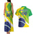 Custom Brazil Independence Day Couples Matching Tank Maxi Dress and Hawaiian Shirt Toco Toucan Ordem e Progresso - Wonder Print Shop