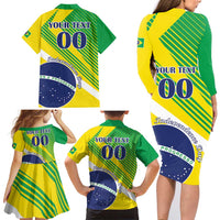 Custom Brazil Independence Day Family Matching Long Sleeve Bodycon Dress and Hawaiian Shirt Toco Toucan Ordem e Progresso - Wonder Print Shop