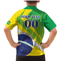 Custom Brazil Independence Day Family Matching Mermaid Dress and Hawaiian Shirt Toco Toucan Ordem e Progresso - Wonder Print Shop