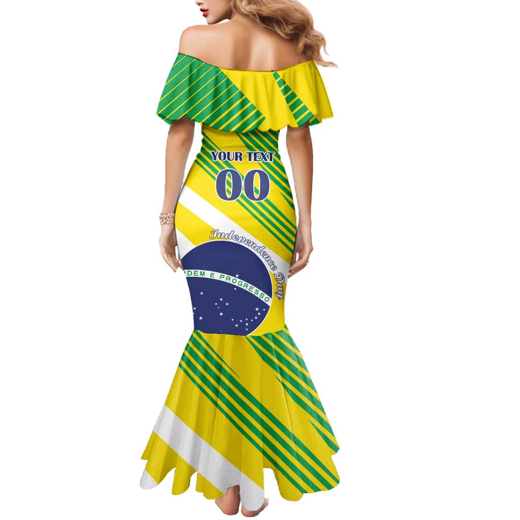 Custom Brazil Independence Day Family Matching Mermaid Dress and Hawaiian Shirt Toco Toucan Ordem e Progresso - Wonder Print Shop