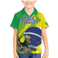 Custom Brazil Independence Day Family Matching Mermaid Dress and Hawaiian Shirt Toco Toucan Ordem e Progresso - Wonder Print Shop