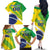 Custom Brazil Independence Day Family Matching Off The Shoulder Long Sleeve Dress and Hawaiian Shirt Toco Toucan Ordem e Progresso - Wonder Print Shop