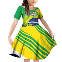 Custom Brazil Independence Day Family Matching Off Shoulder Short Dress and Hawaiian Shirt Toco Toucan Ordem e Progresso - Wonder Print Shop