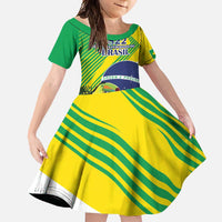 Custom Brazil Independence Day Family Matching Short Sleeve Bodycon Dress and Hawaiian Shirt Toco Toucan Ordem e Progresso - Wonder Print Shop