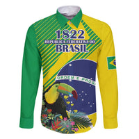 Custom Brazil Independence Day Family Matching Summer Maxi Dress and Hawaiian Shirt Toco Toucan Ordem e Progresso - Wonder Print Shop