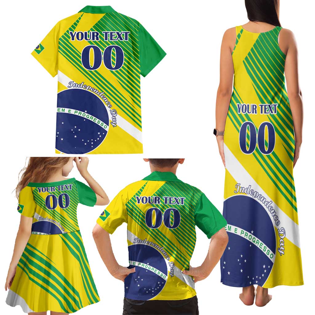 Custom Brazil Independence Day Family Matching Tank Maxi Dress and Hawaiian Shirt Toco Toucan Ordem e Progresso - Wonder Print Shop