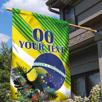 Custom Brazil Independence Day Garden Flag Toco Toucan Ordem e Progresso - Wonder Print Shop