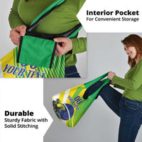 Custom Brazil Independence Day Grocery Bag Toco Toucan Ordem e Progresso