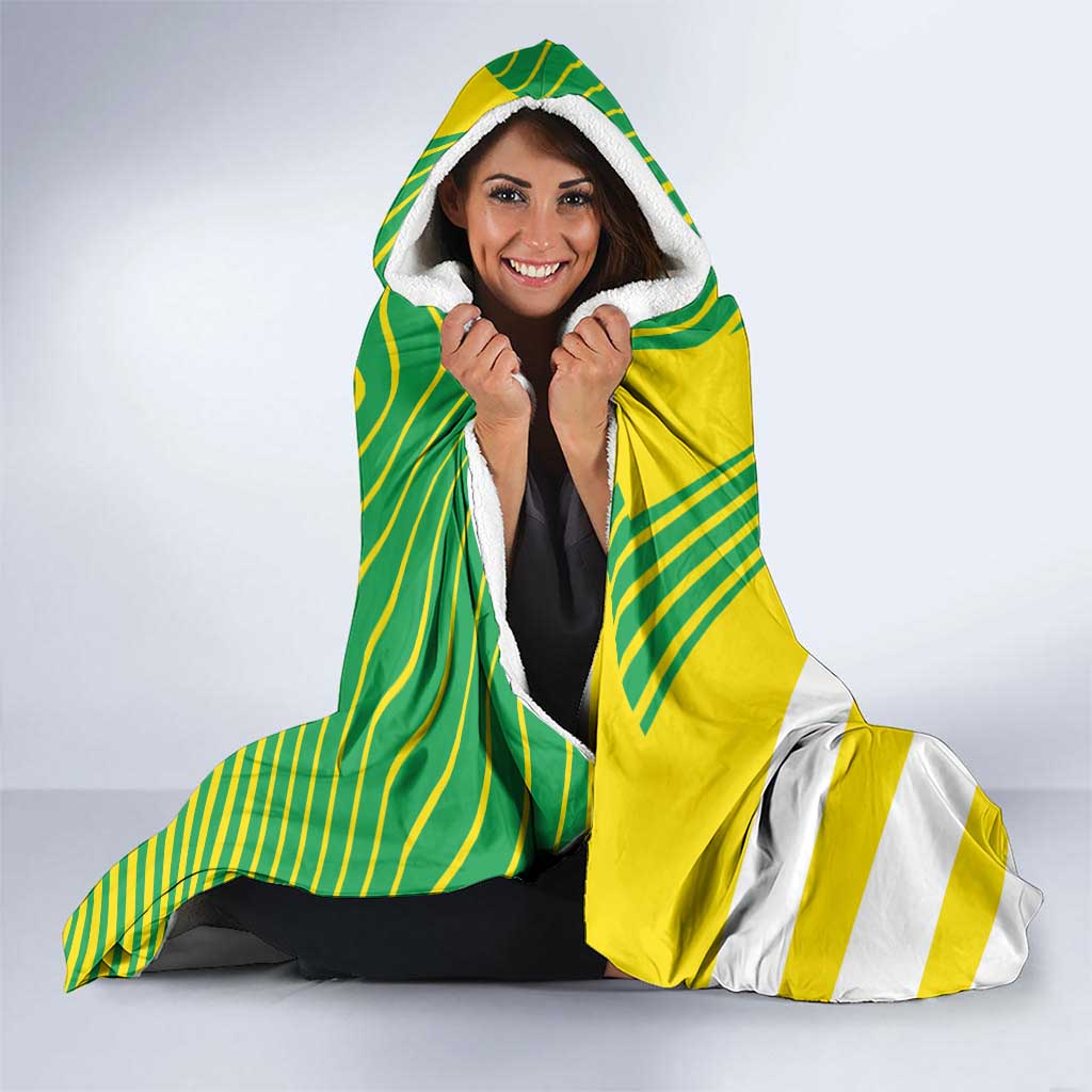 Custom Brazil Independence Day Hooded Blanket Toco Toucan Ordem e Progresso
