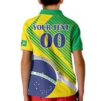 Custom Brazil Independence Day Kid Polo Shirt Toco Toucan Ordem e Progresso - Wonder Print Shop