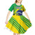 Custom Brazil Independence Day Kid Short Sleeve Dress Toco Toucan Ordem e Progresso - Wonder Print Shop